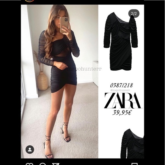 Zara draped lace dress - Picture 1 of 9